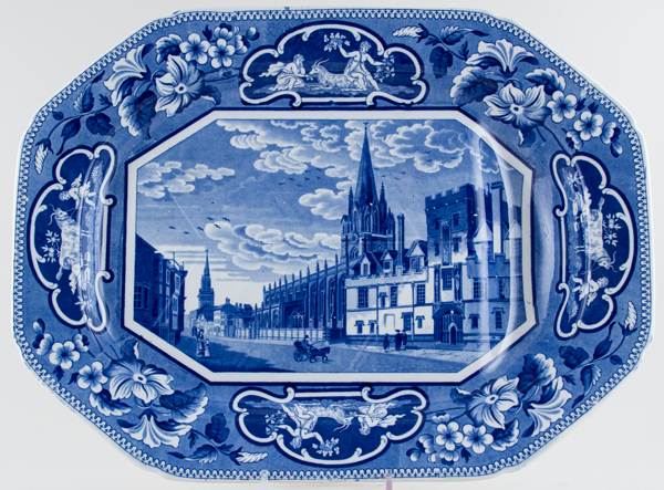 Meat Dish or Platter tree & well All Souls College c1825
